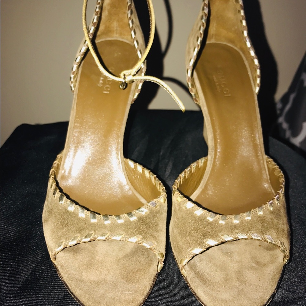 Authentic Gucci wedged heels